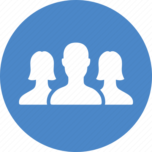 Blue, circle, community, friends, group, network, team icon - Download on Iconfinder