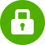 circle, green, lock, privacy, safe, secure, security 