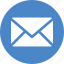 blue, circle, email, letter, mail, message, messages 