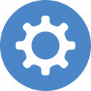 blue, circle, cog, customize, gear, preferences, settings