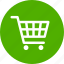 buy, cart, circle, ecommerce, green, shopping, trolley 
