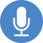 blue, circle, mic, microphone, recording, speaker, speech 