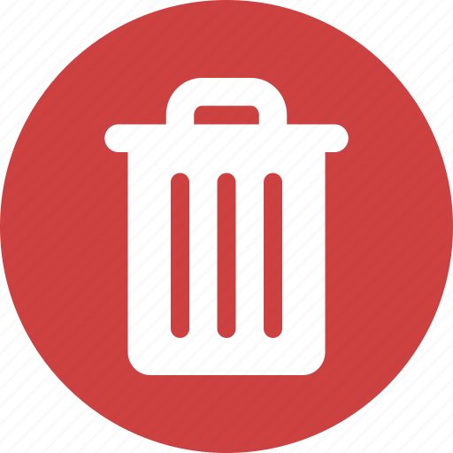 Image result for red rubbish bin icon?
