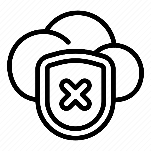 Cloud, shield, rejected icon - Download on Iconfinder
