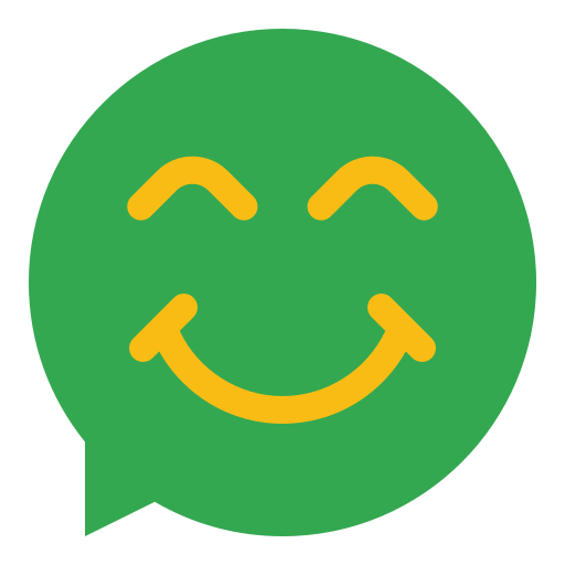 Happy, chat, emoji, smileys, chat box, communications, speech bubble icon - Free download