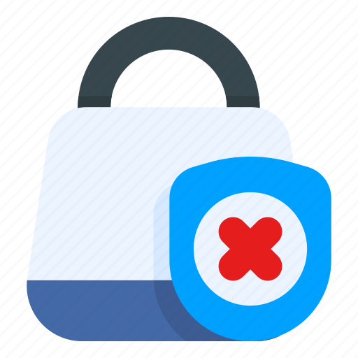 Rejected, shield, bag, cart, shopping icon - Download on Iconfinder