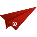origami, paper plane, social media, pinterest, red