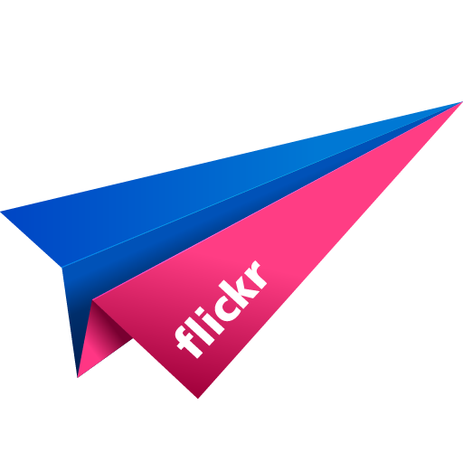 Origami, flickr, paper plane, social media icon - Free download