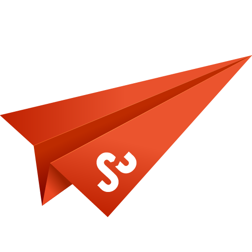 Origami, stumbleupon, paper plane, social media, orange icon - Free download