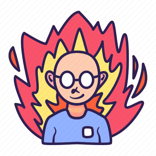 Cursing, mad, person, fire, upset icon - Download on Iconfinder