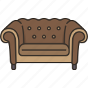 sofa, chesterfield, room, furniture, leather
