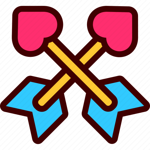Archer, arrow, arrows, cross arrows, cupid, two icon - Download on Iconfinder