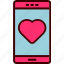 application, chat, love, mobile, phone, smartphone, valentine 