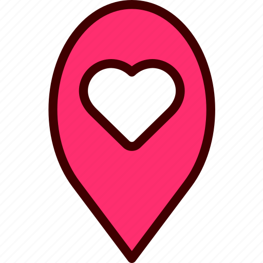 Gps, heart, location, love, map, pin, place icon - Download on Iconfinder
