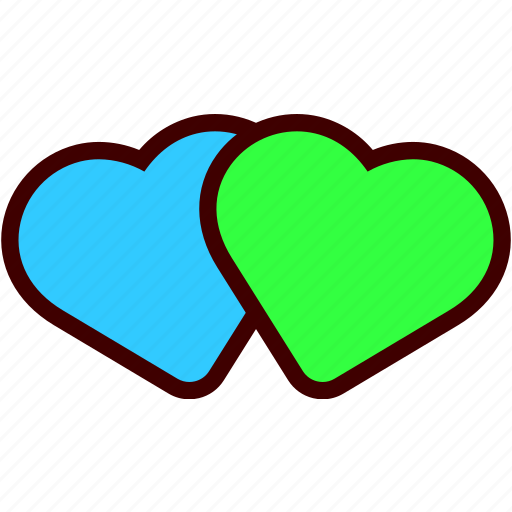 Heart, hearts, love, romance, two, valentine icon - Download on Iconfinder