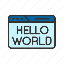 - hello world program, technology, software, code, coding, computer, programming, internet