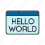- hello world program, technology, software, code, coding, computer, programming, internet 