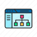 - sitemap, hierarchy, flowchart, workflow, network, structure, diagram, business