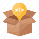 new, coding, product, innovation, package, box, development