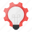bulb, settings, creative, cogwheel, gear, configuration 