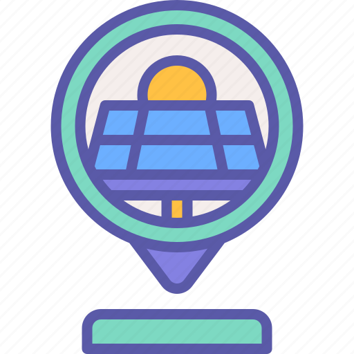 Location, solar, panel, map, direction icon - Download on Iconfinder