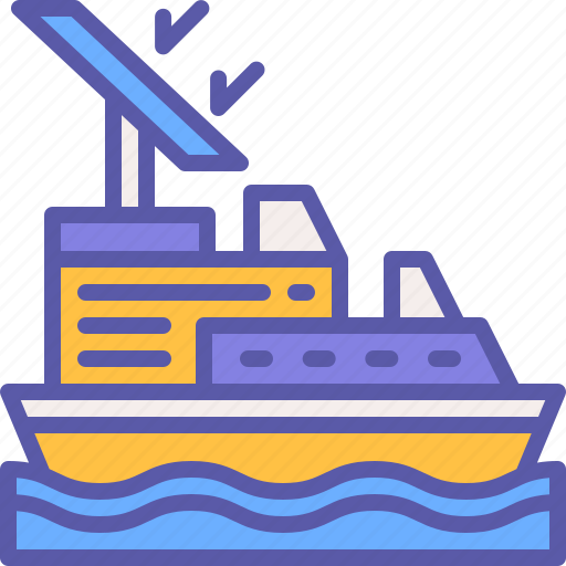 Ship, solar, panel, transportation, water icon - Download on Iconfinder