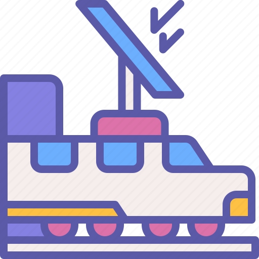 Train, solar, panel, transportation, alternative icon - Download on Iconfinder