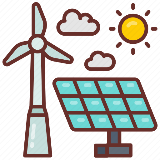 Solar, wind, power, mill icon - Download on Iconfinder