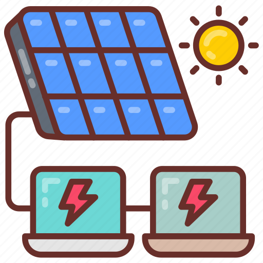 Laptop, solar, charging, technology, laptops, sun icon - Download on Iconfinder