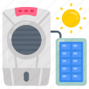 solar, powered, air, cooler, ac, conditioner, cooling, system