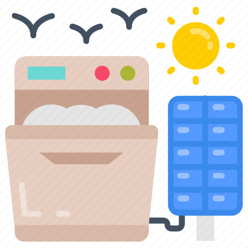 Solar, dishwasher, energy, technology, system icon - Download on Iconfinder