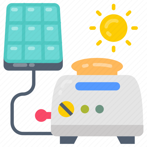 Solar, powered, toaster, home, appliances, energy icon - Download on Iconfinder