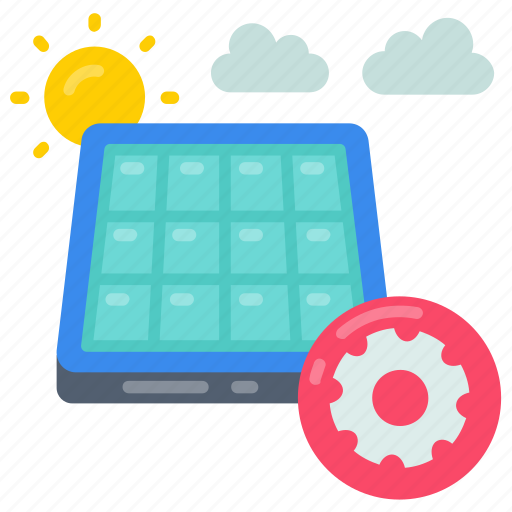 Settings, solar, setting, installation, fixing, plate icon - Download on Iconfinder