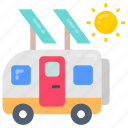 solar, camper, van, bus, transportation, lory
