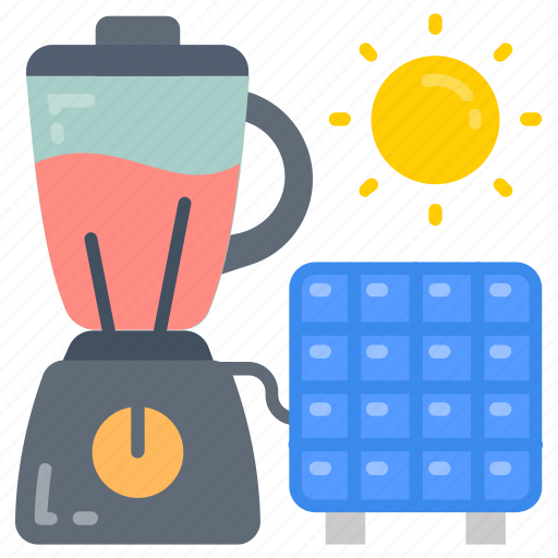 Solar, powered, blender, juicer, power, plate icon - Download on Iconfinder