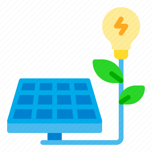 Eco, energy, lightbulb, panel, power, solar, sun icon - Download on Iconfinder