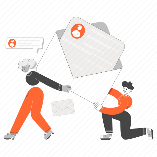 Emails, letter, email, message, communication, bubble, talk illustration - Download on Iconfinder