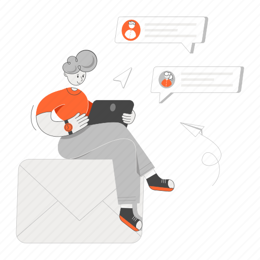 Client, chat, message, communication, bubble, talk, conversation illustration - Download on Iconfinder