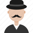 avatar, hat, man, mustache