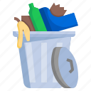bin, with, garbage, trash, recycle, can