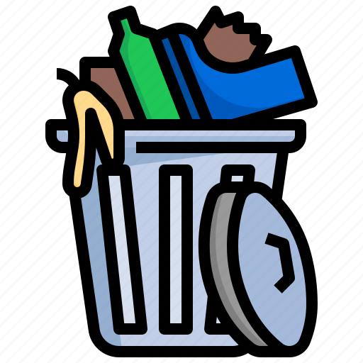Bin, with, garbage, trash, recycle, can icon - Download on Iconfinder