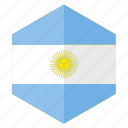 america, argentina, country, design, flag, hexagon