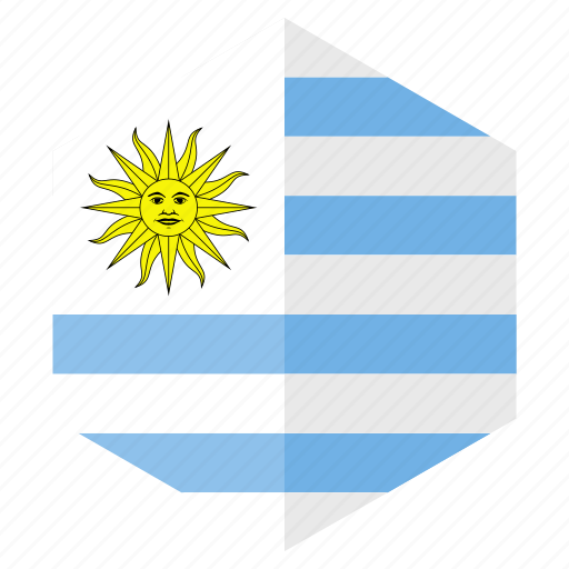 America, country, design, flag, hexagon, uruguay icon - Download on Iconfinder