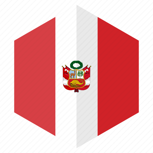 America, country, design, flag, hexagon, peru icon - Download on Iconfinder