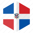 america, country, design, dominica, flag, hexagon