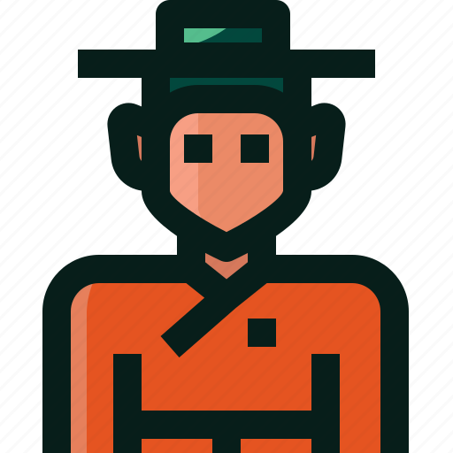 Avatar, costume, korea, man, person, south, traditional icon - Download on Iconfinder