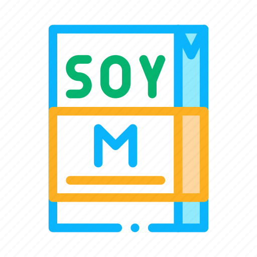 Agricultural, bean, food, milk, package, product, soy icon - Download on Iconfinder