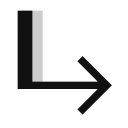 arrow, angle, turn, right, navigation, direction, bottom, move, insert