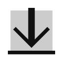 arrow, line, short, bottom, down, bar, download, align, go