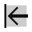 arrow, line, short, left, bar, start, previous, align, return 